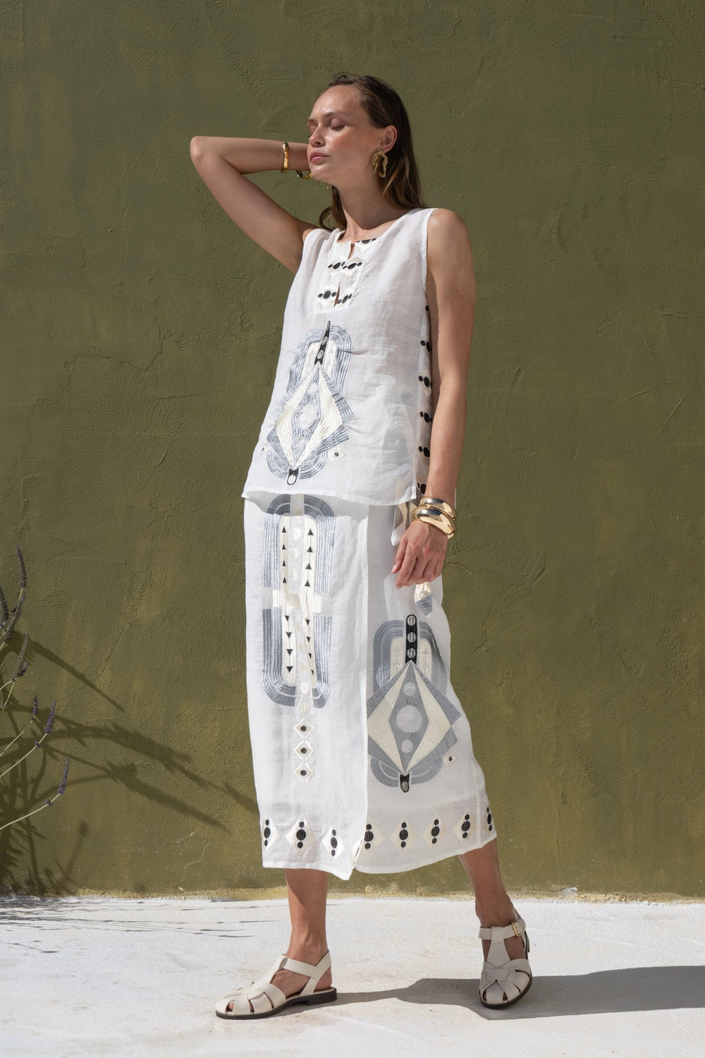Nema resort wear handmade 'Naya Top – Ecru'