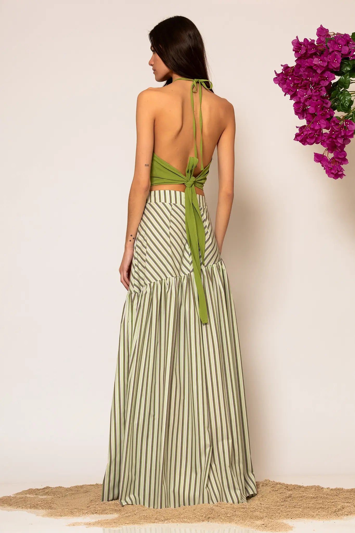 LSF Striped Poplin Maxi Skirt