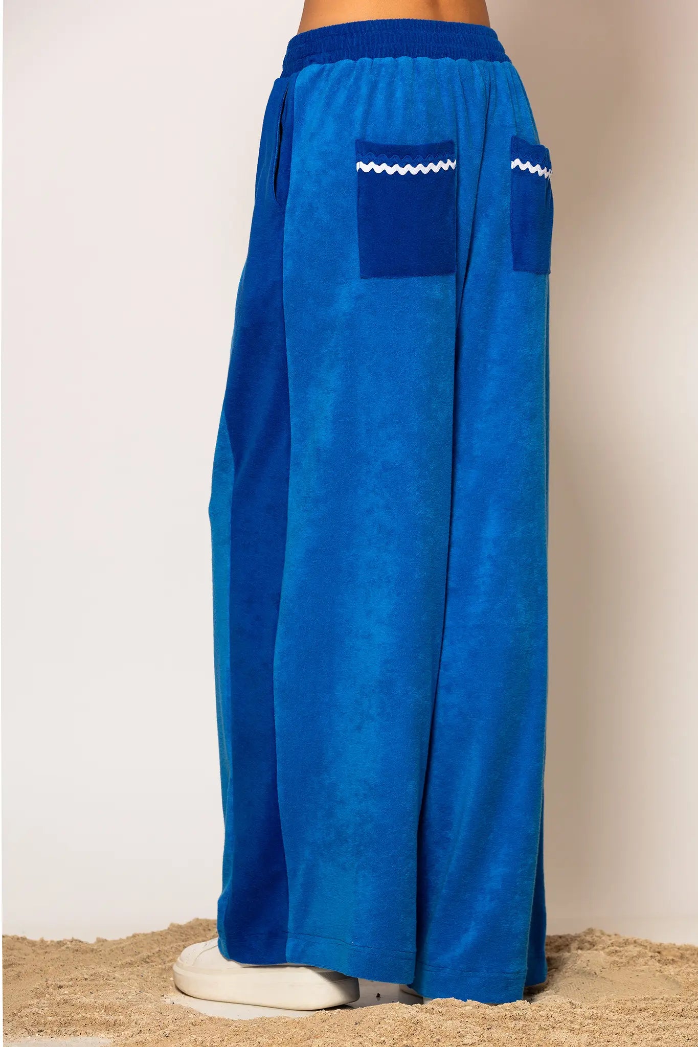 LSF “Almyra” Cotton-blend side striped terry pants