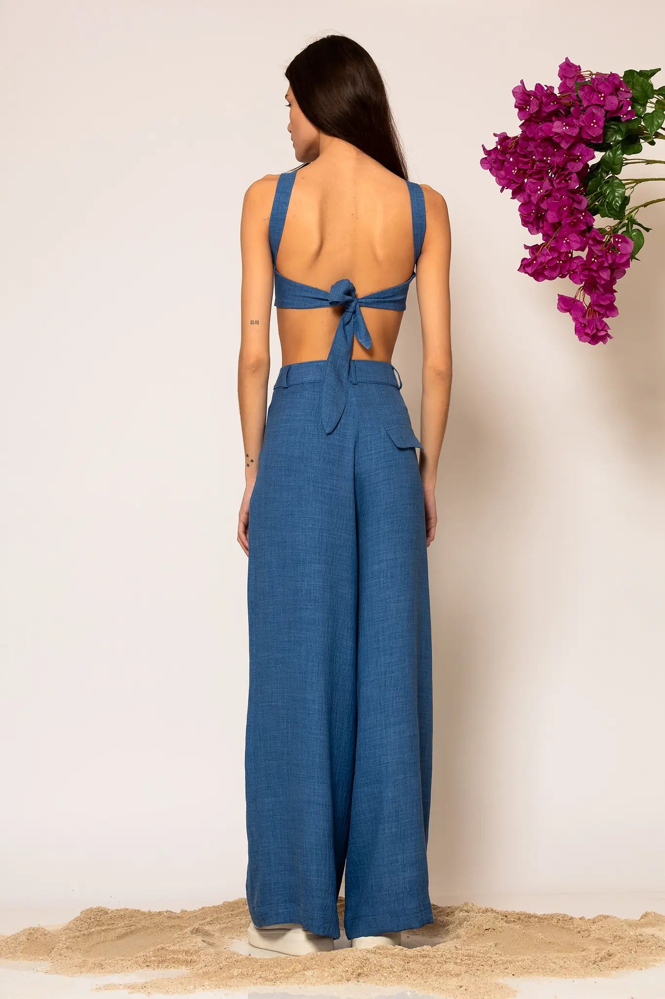 LSF “Akrogialia” Pleated Wide leg pants