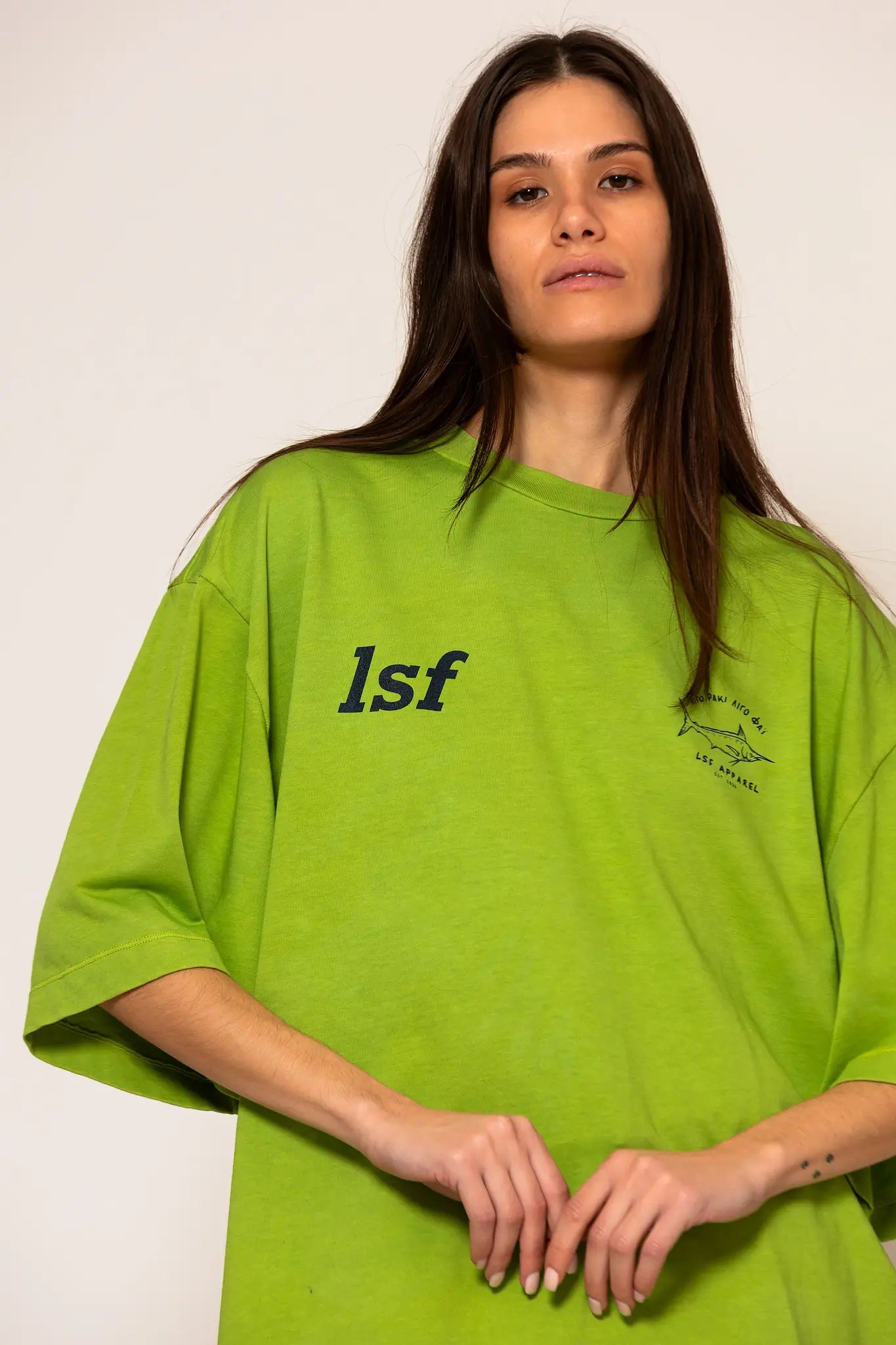 LSF “Kamaki” Loose fit T-shirt with logo print GREEN