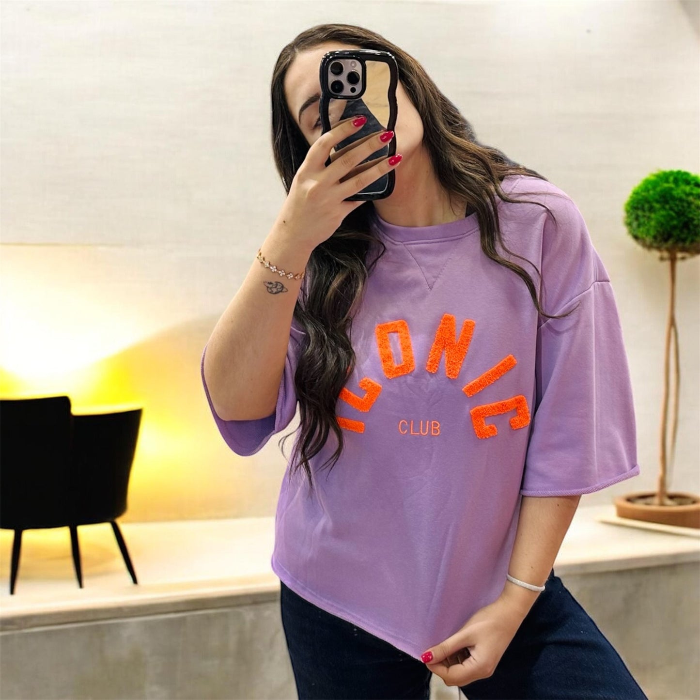 Iconic Club Cotton T-Shirt – Lilac