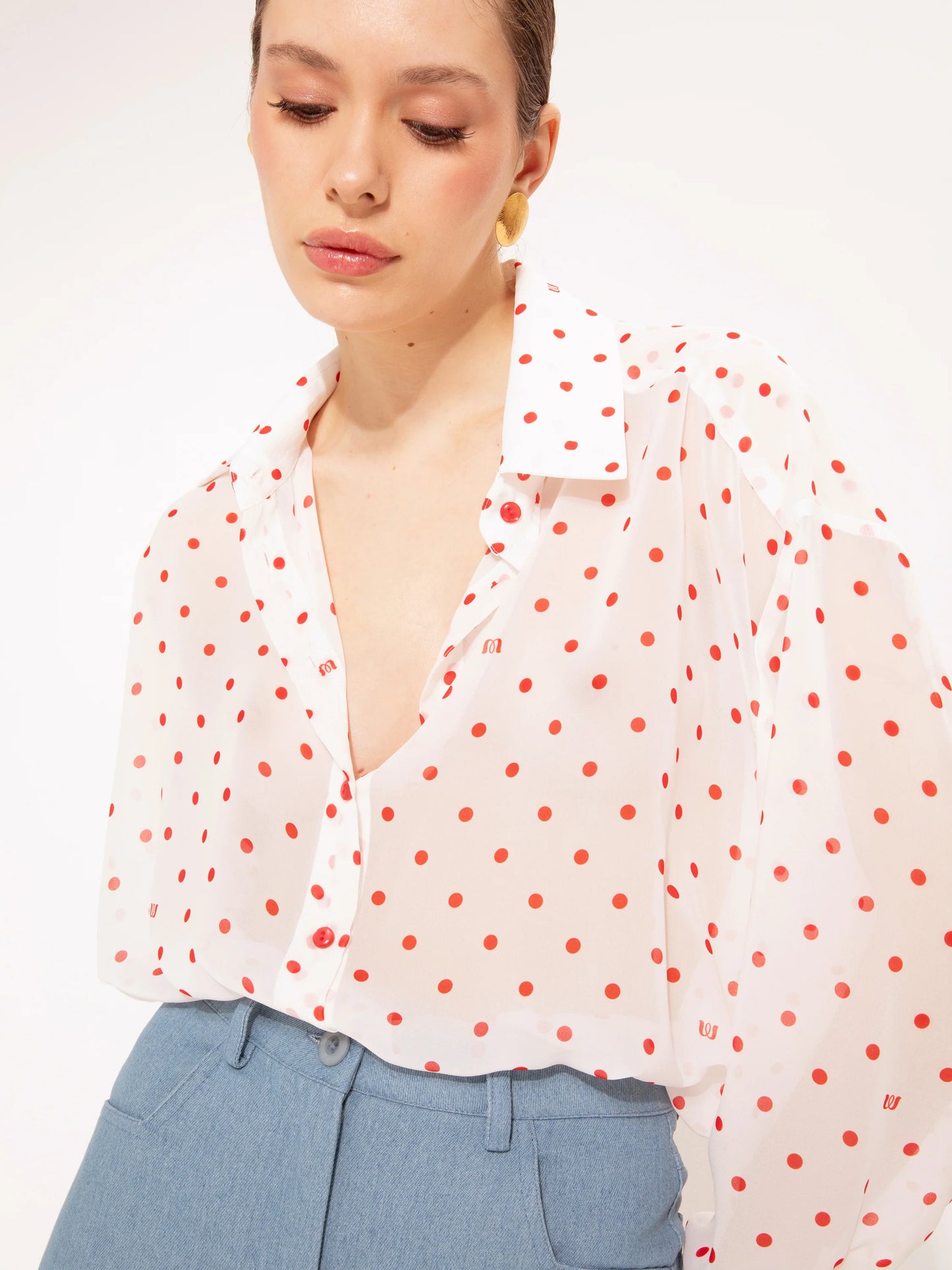 WE ARE WIDE-LEG DENIM PANTS BLUE
