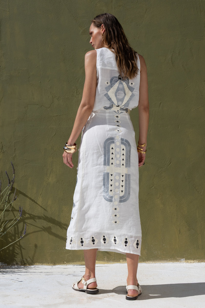 Nema resort wear handmade 'Naya skirt – Ecru'