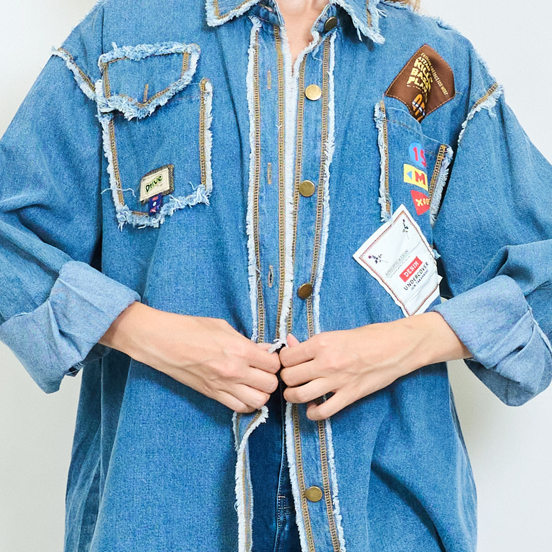Denim Patchwork Overshirt