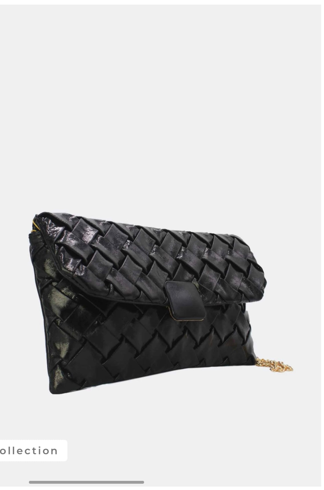 BRAIDED OCCASION BAG - BLACK