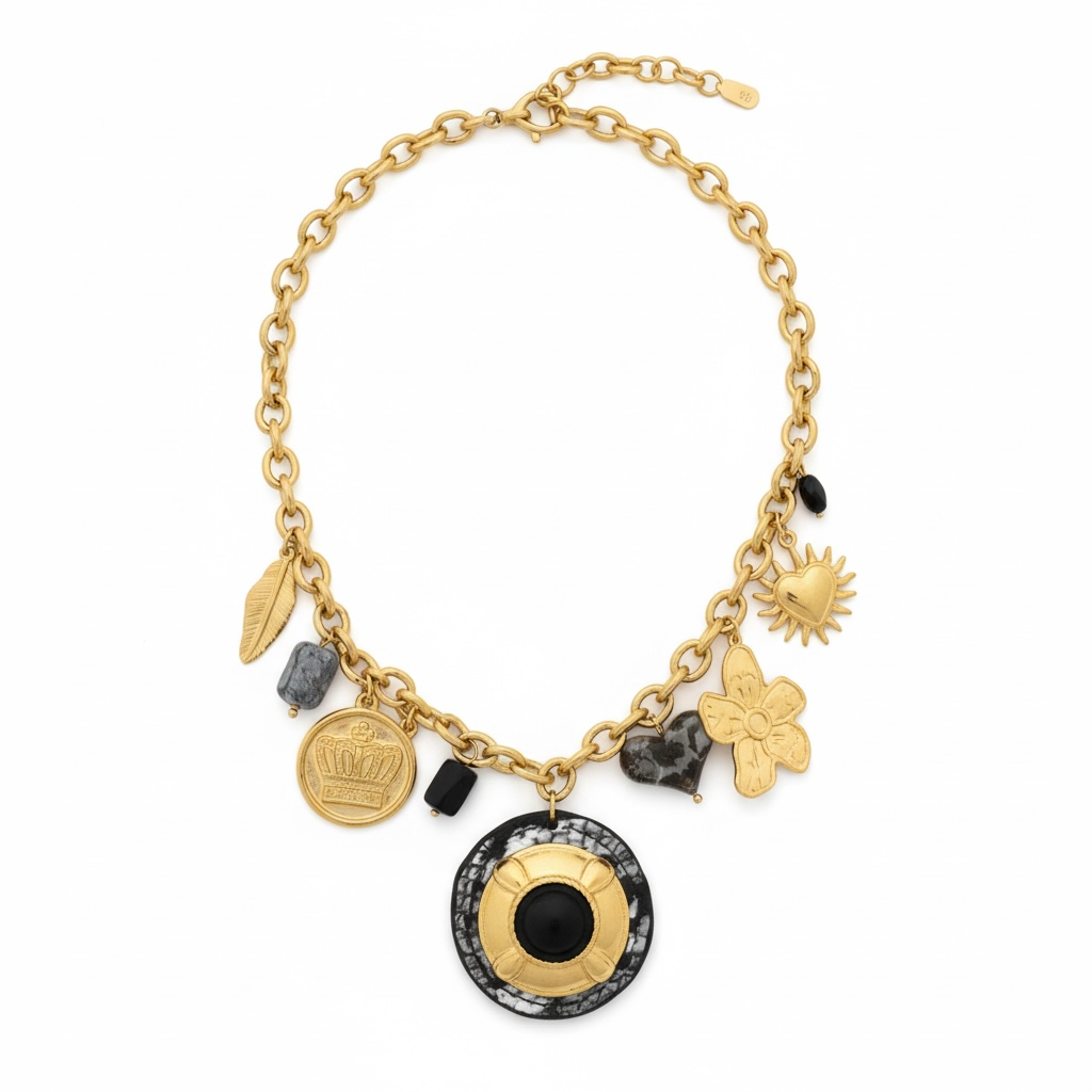 Solar Stone Charm Necklace