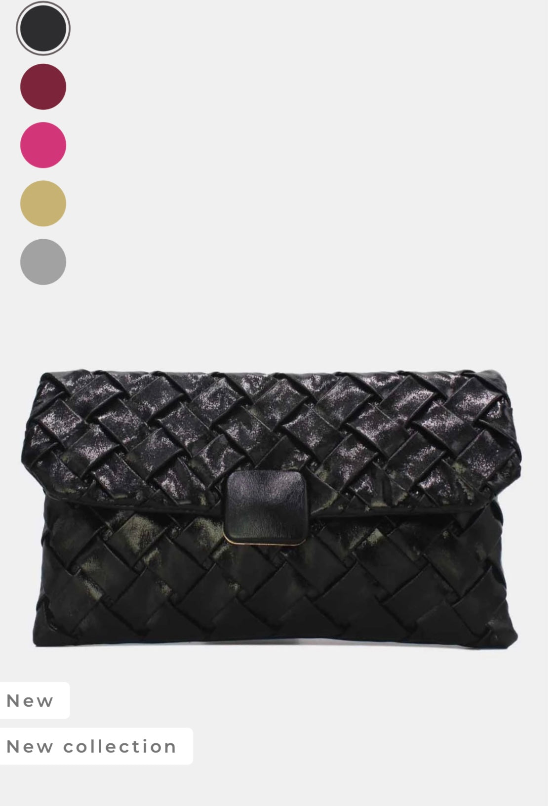 BRAIDED OCCASION BAG - BLACK