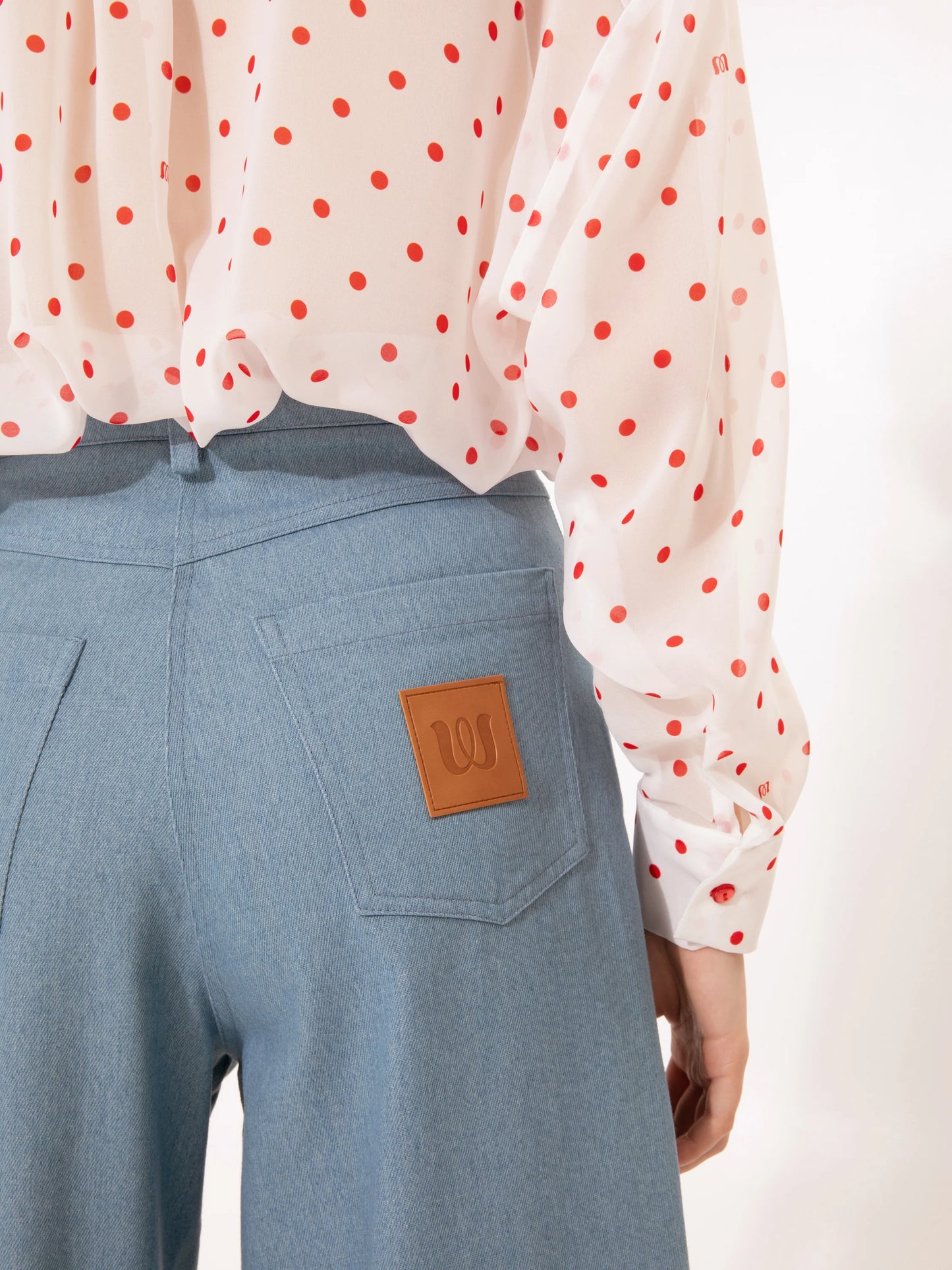 WE ARE WIDE-LEG DENIM PANTS BLUE