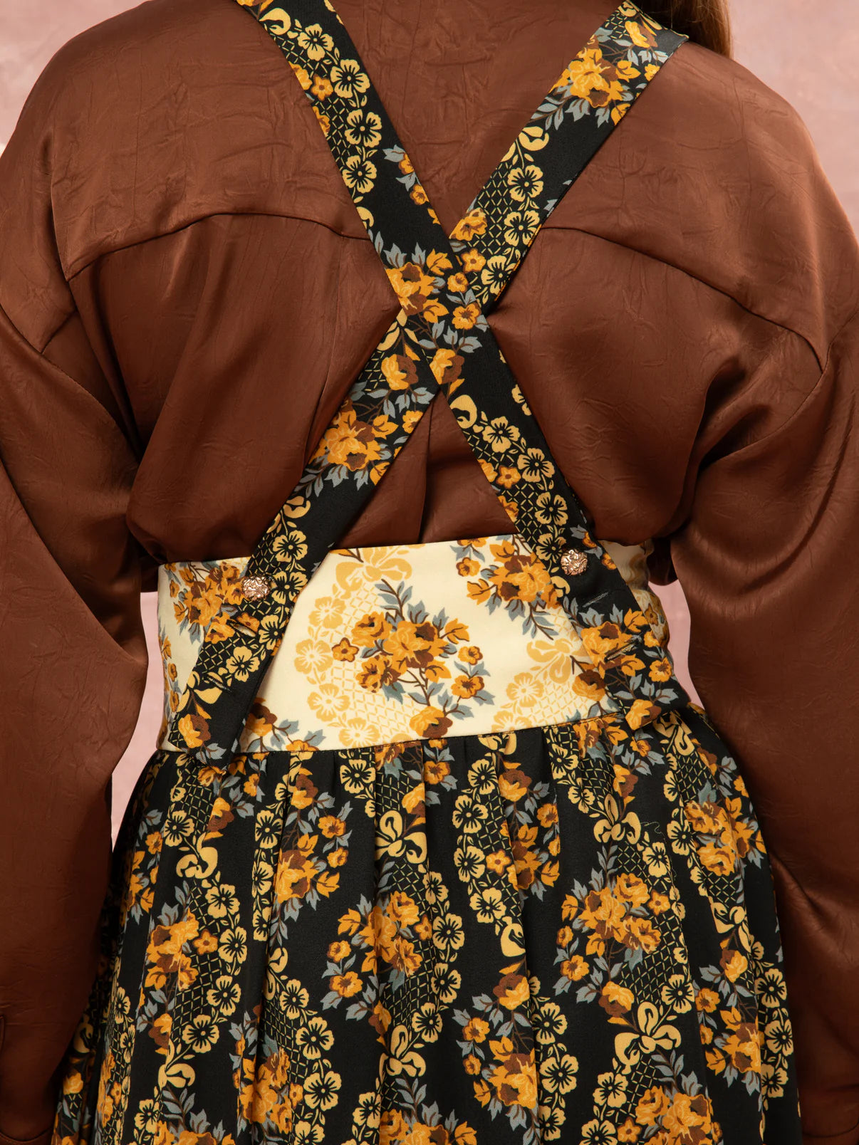 WE__ARE
TIERED MAXI SUSPENDER SKIRT - LACE BOUQUET