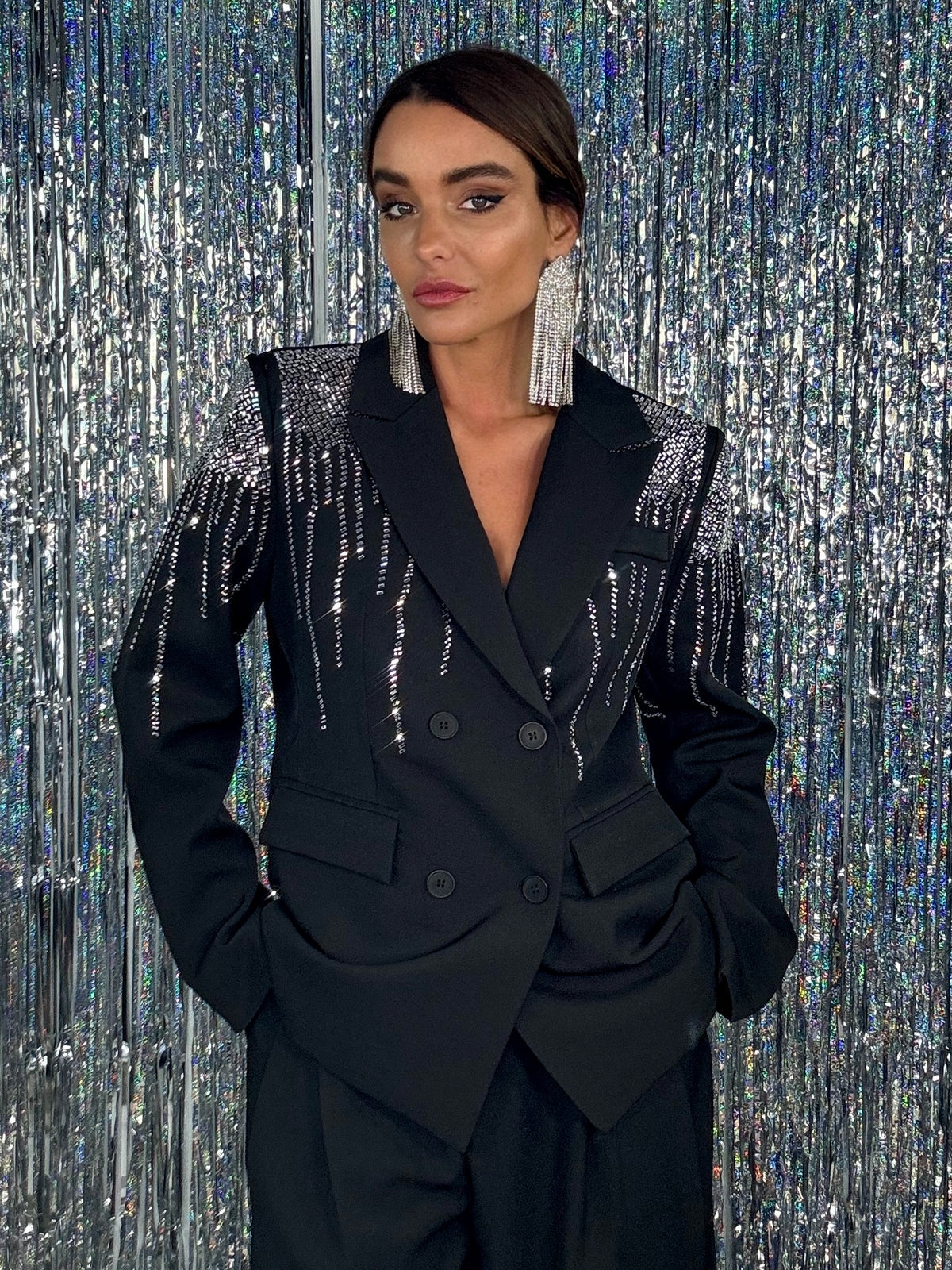 Crystal Embellished Blazer