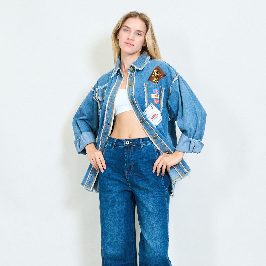 Denim Patchwork Overshirt