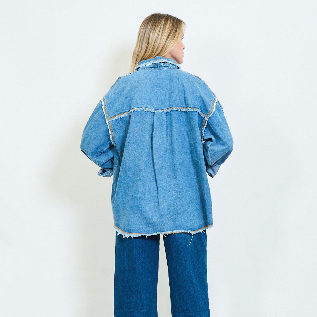 Denim Patchwork Overshirt