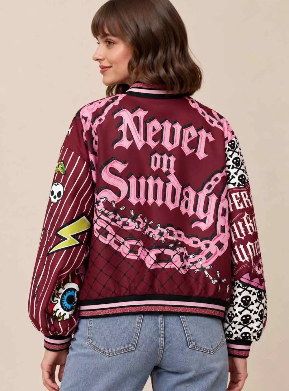 Never On Sunday Funky Jacket Bordo