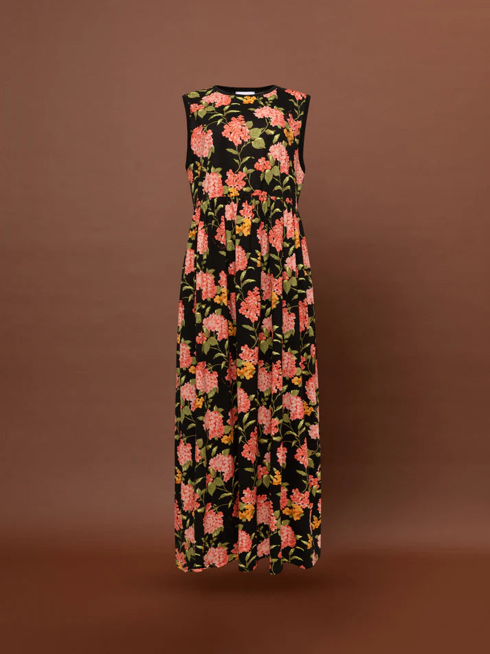 WE__ARE SLEEVELESS COTTON DRESS - ORTANSIES BLACK
