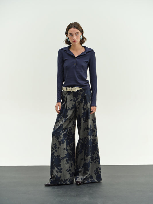 CHICARD FLORAL WIDE PANTS