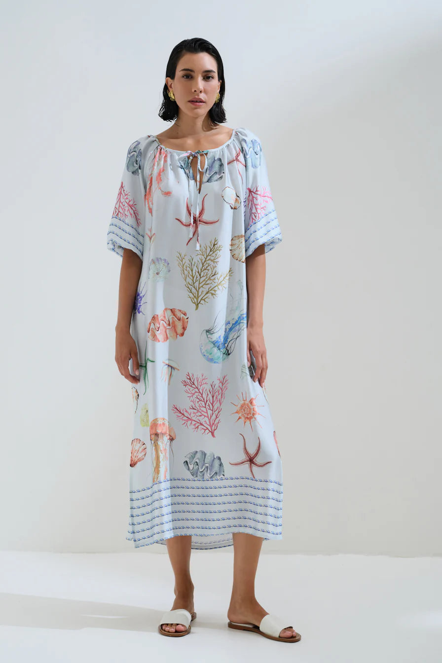 Shell printed dress