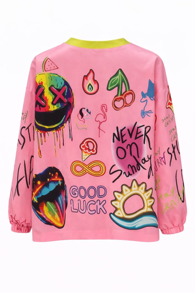 Never On Sunday “Neon Mood” Statement Jacket Pink