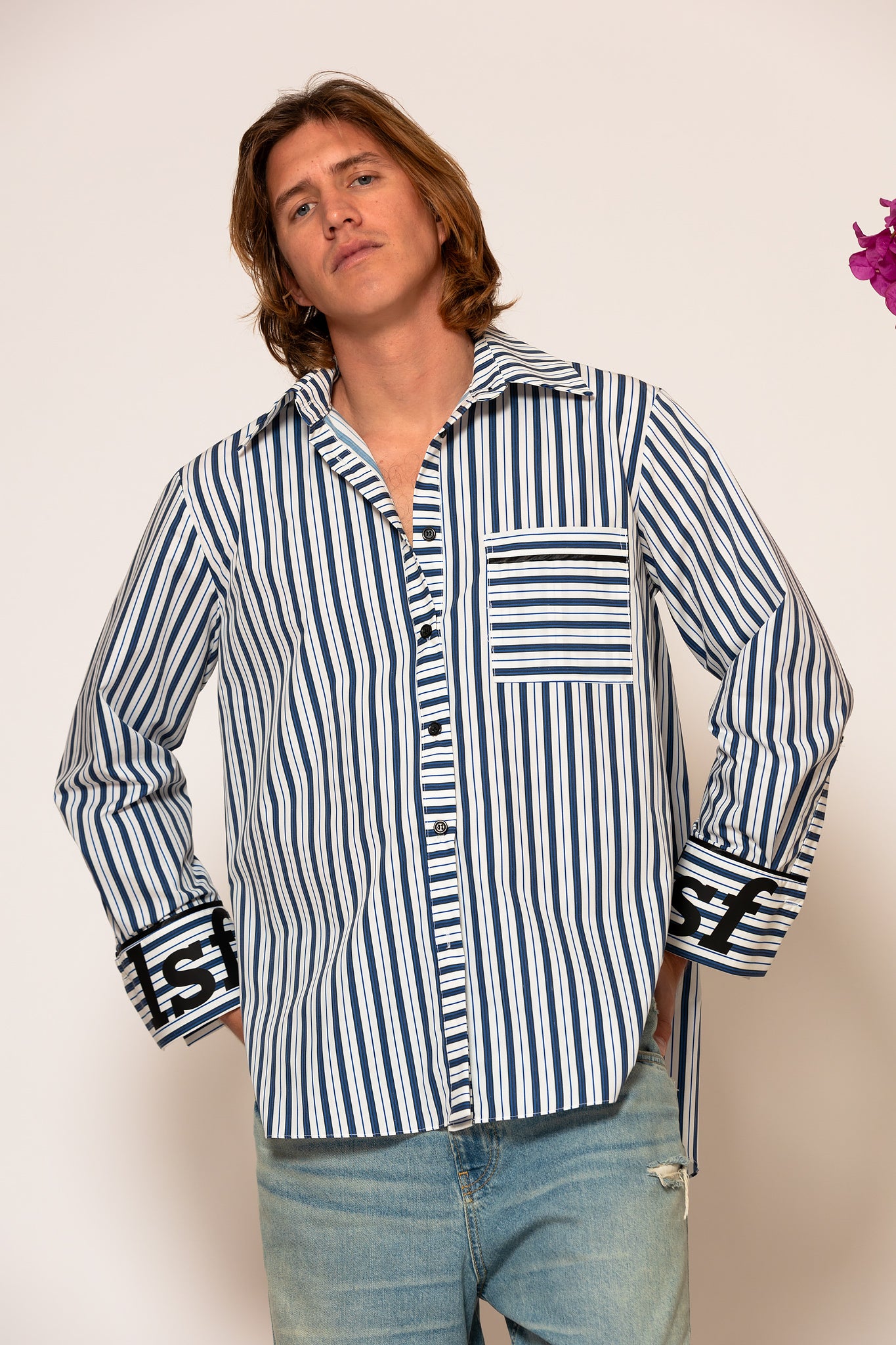 LSF “akth” striped poplin shirt