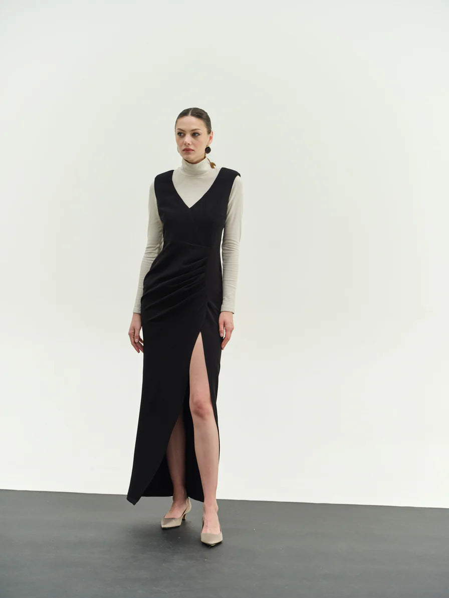 maxi dress with thigh split