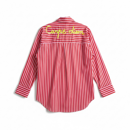 Amour Striped Shirt – Red