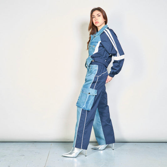 Two-Piece Denim Utility Set