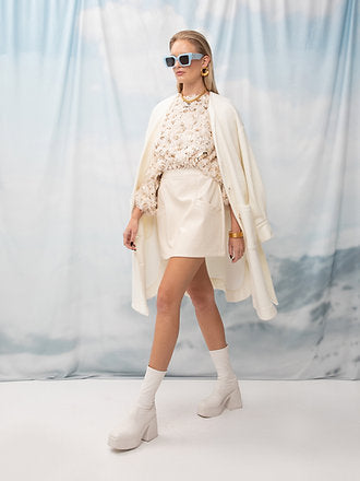 OVERSIZED SNOWBALL COAT IVORY