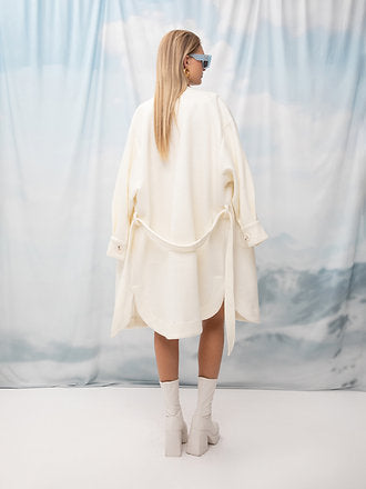 OVERSIZED SNOWBALL COAT IVORY