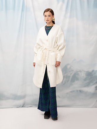 OVERSIZED SNOWBALL COAT IVORY