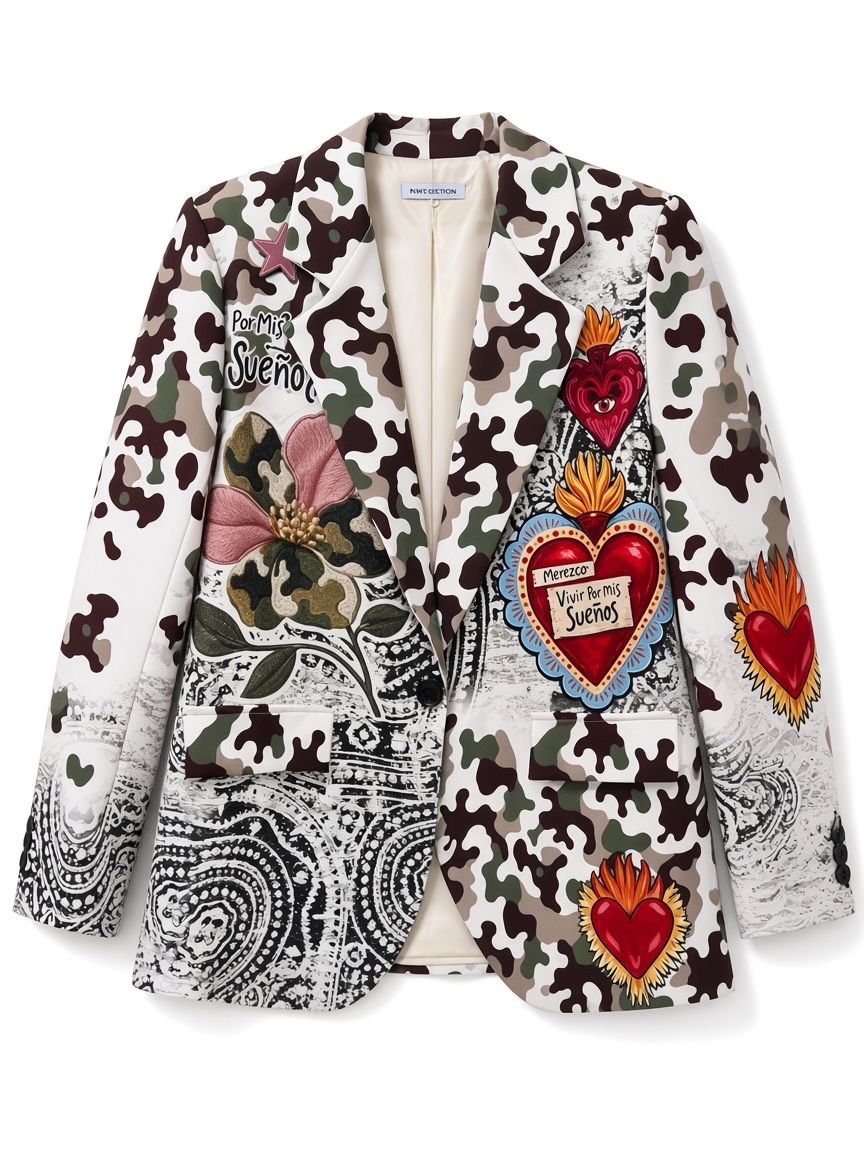 Camouflage & Paisley Statement Blazer