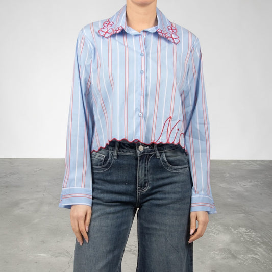 Striped Signature Shirt – Blue