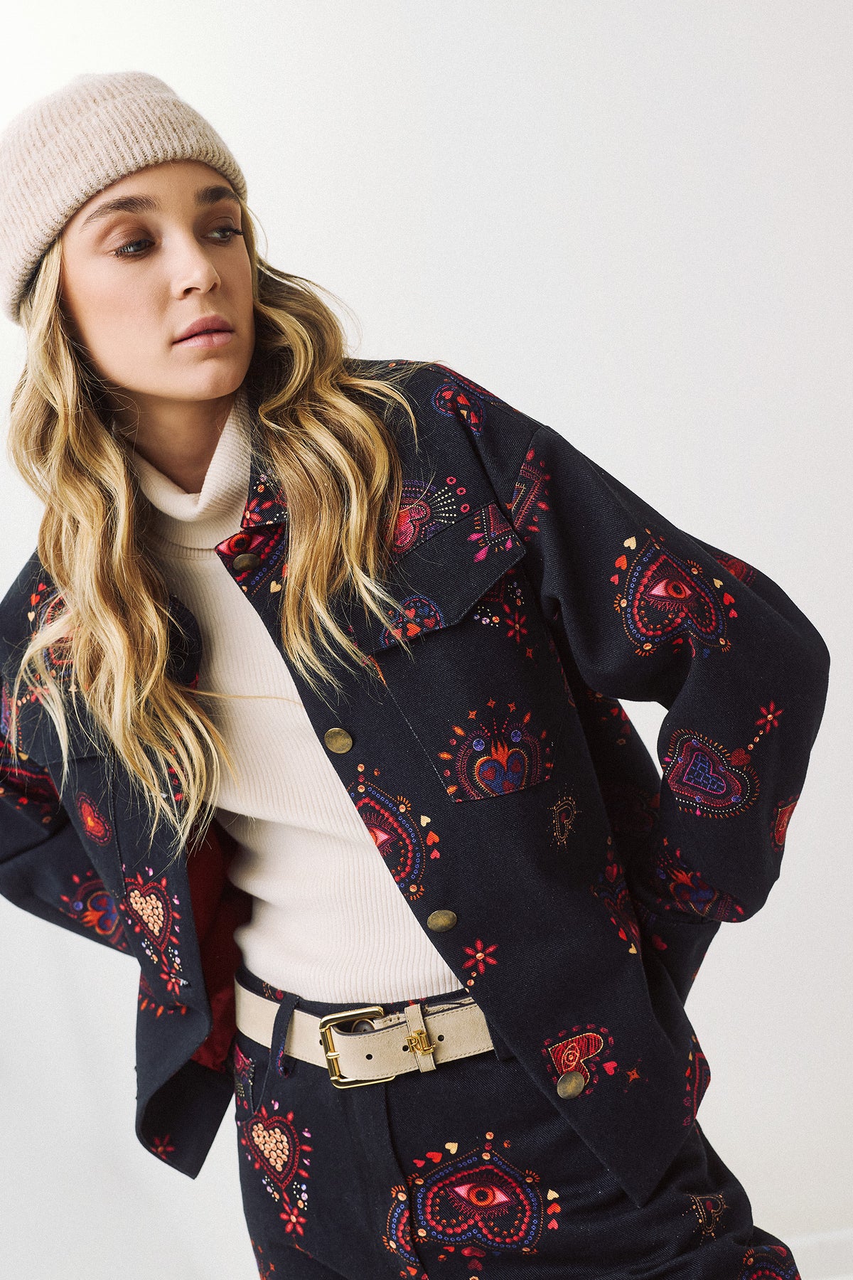 Figaro Paisley Print Oversized Jacket