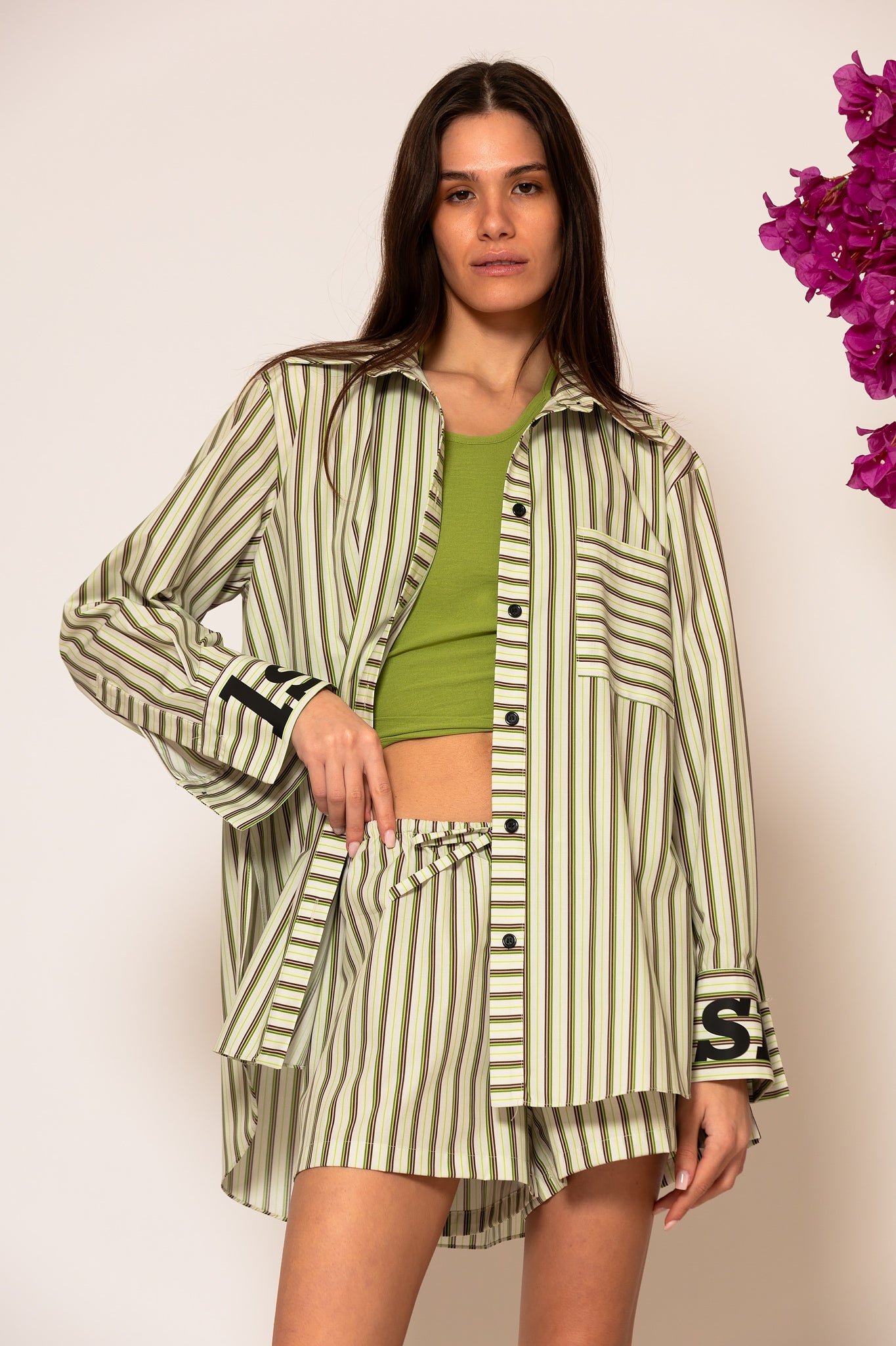 LSF “akth” striped poplin shirt