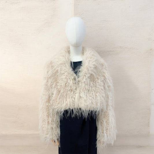 Ivory Faux Fur Jacket