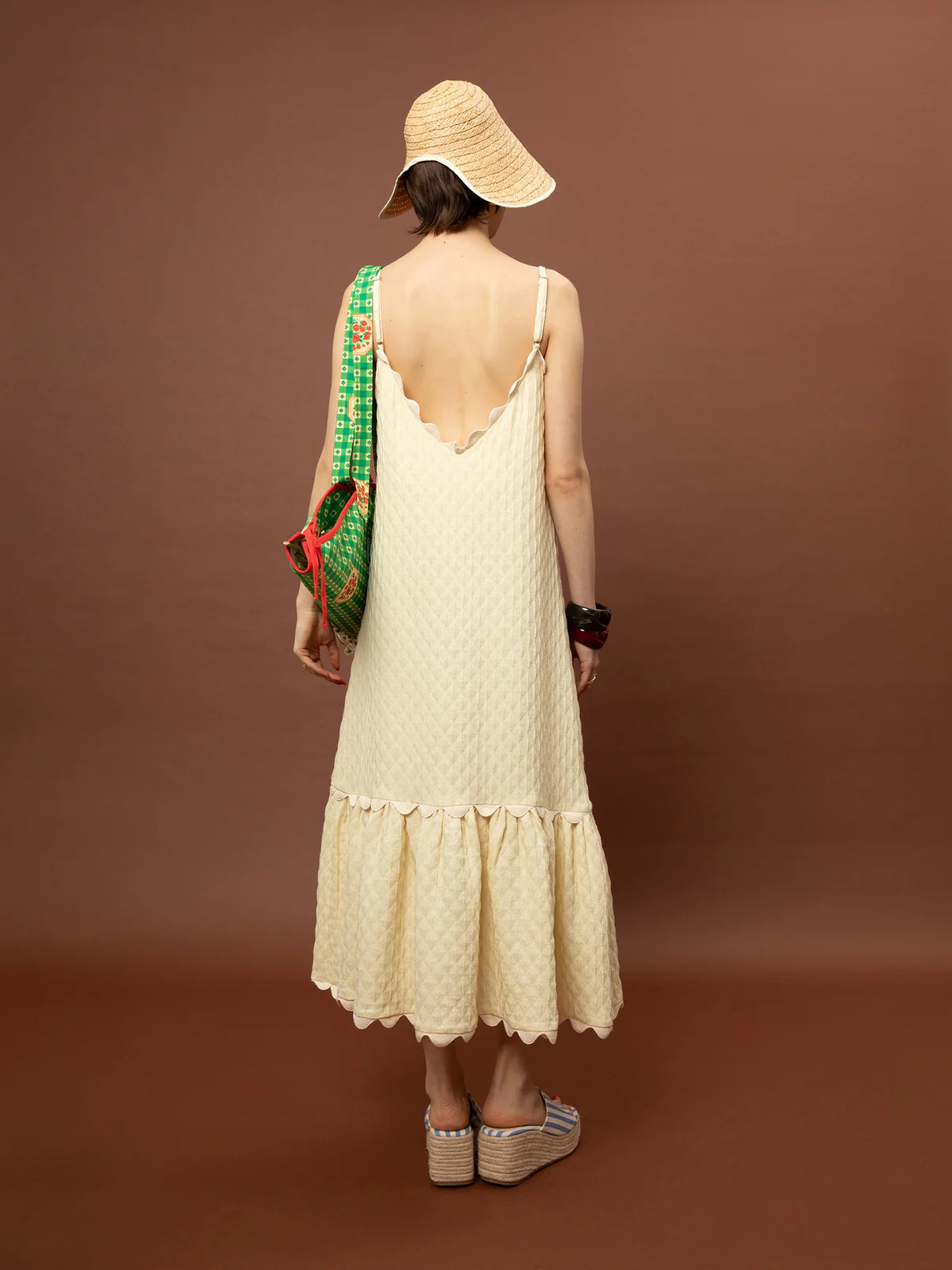 WE__ARE
TIERED JACQUARD DRESS YELLOW