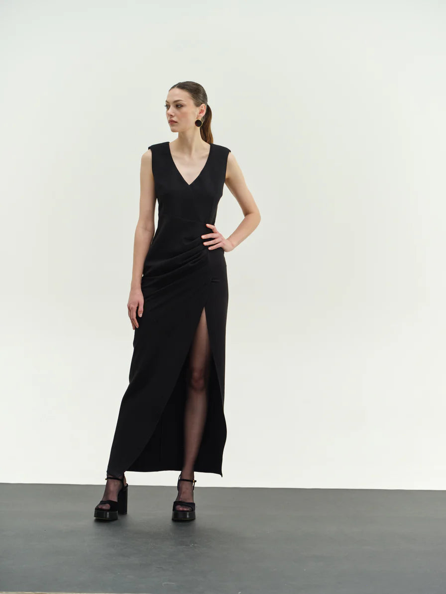 maxi dress with thigh split