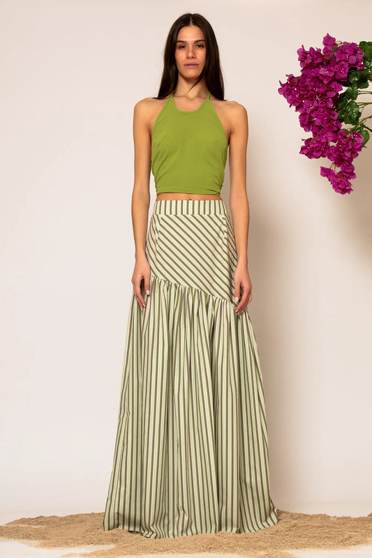 LSF Striped Poplin Maxi Skirt