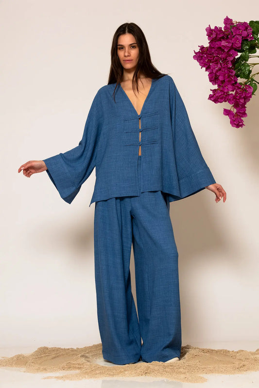LSF “Akrogialia” Oversized Shirt with Long Sleeves