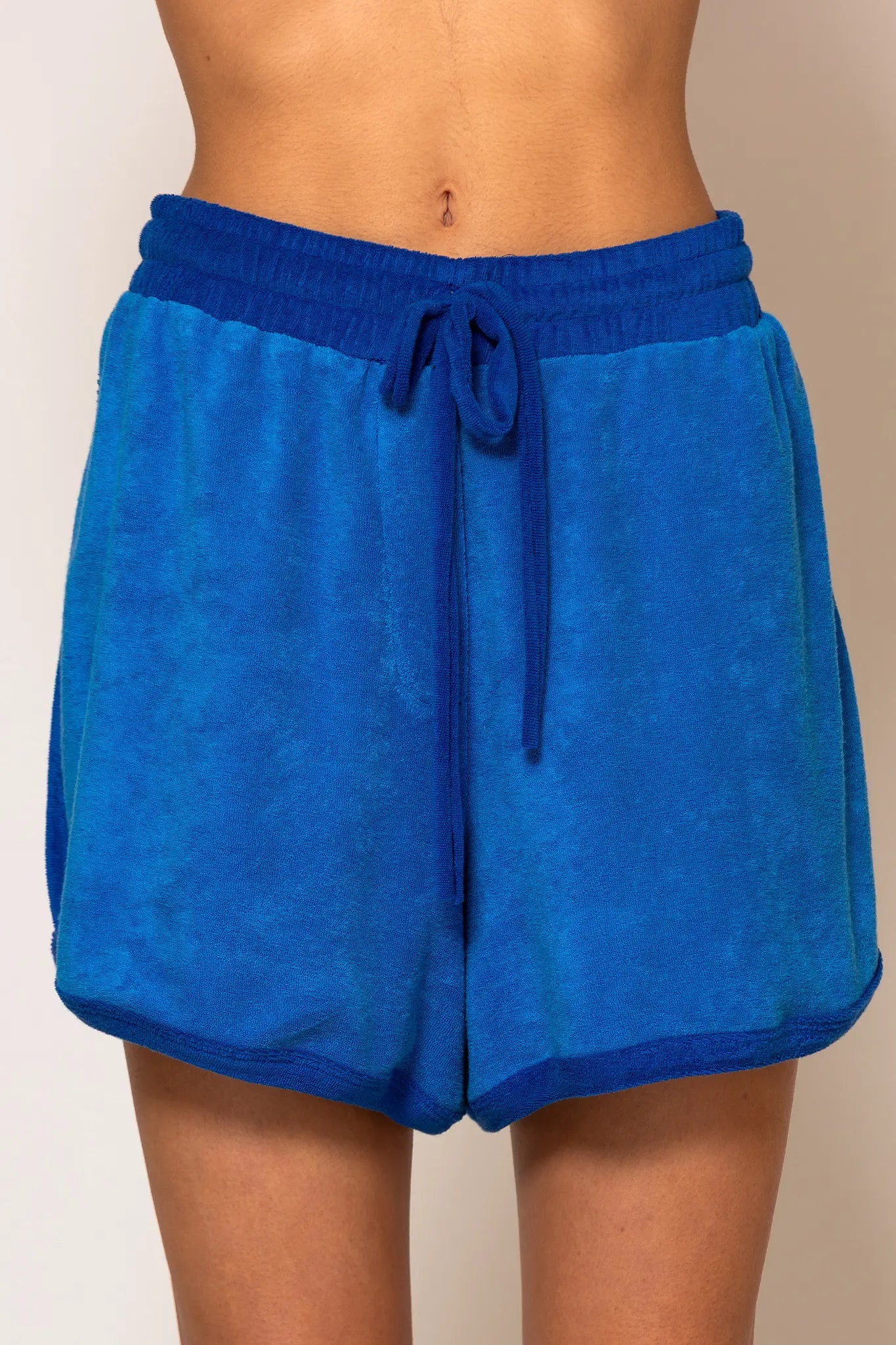 LSF “Almyra” Cotton-blend side striped terry shorts