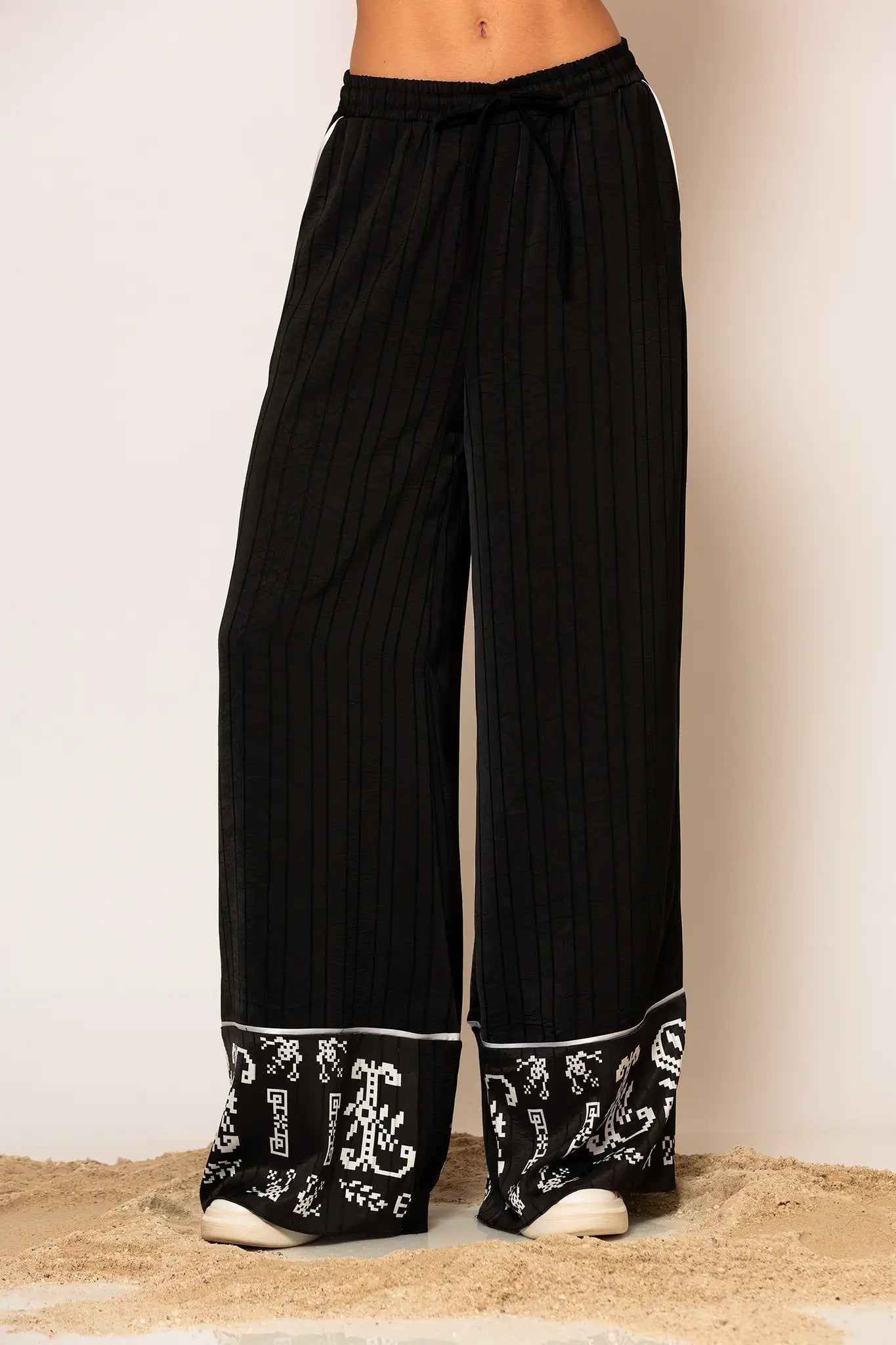 LSF 'Semedaki' Logo Print Wide Leg Pants