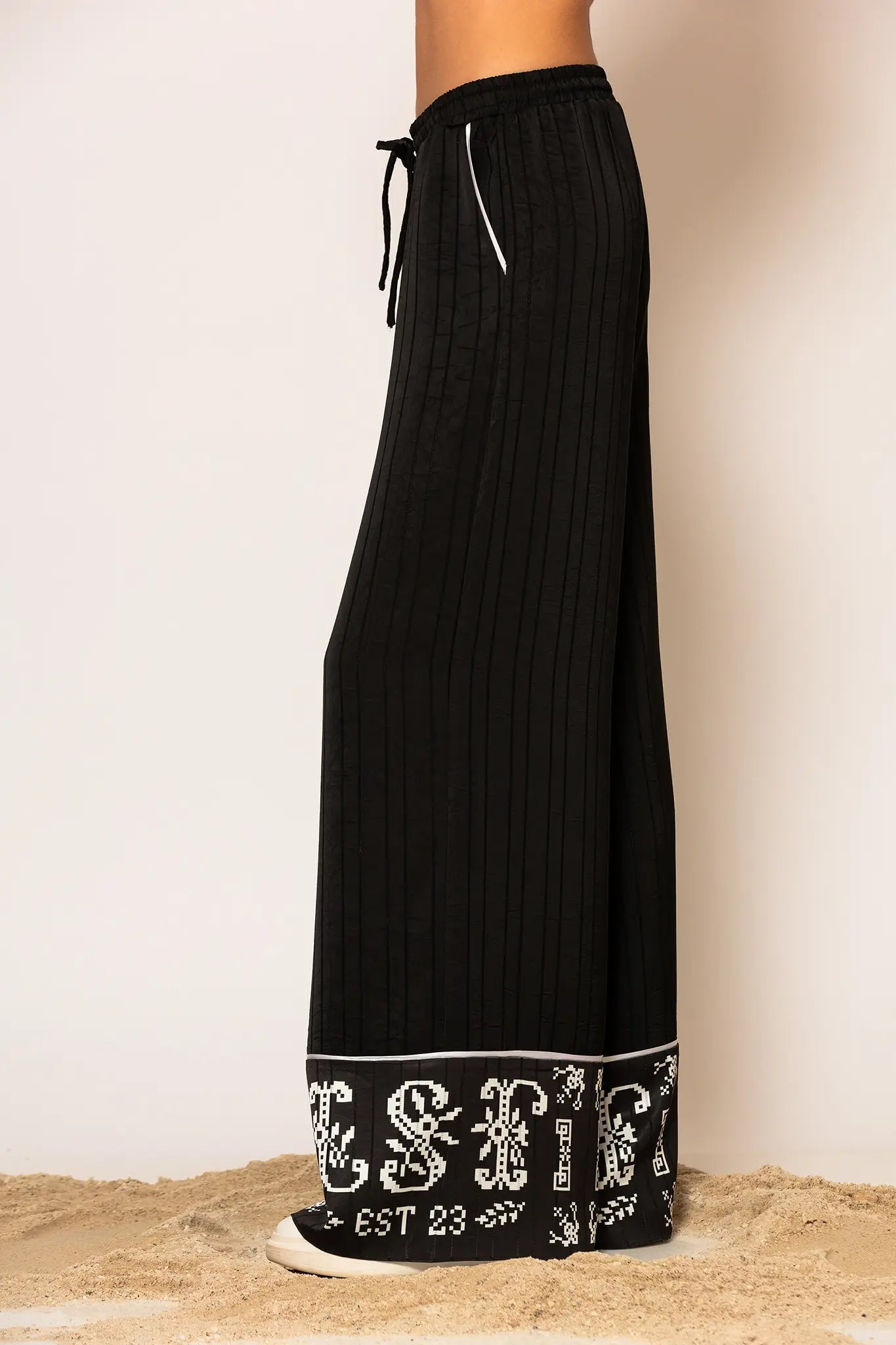 LSF 'Semedaki' Logo Print Wide Leg Pants