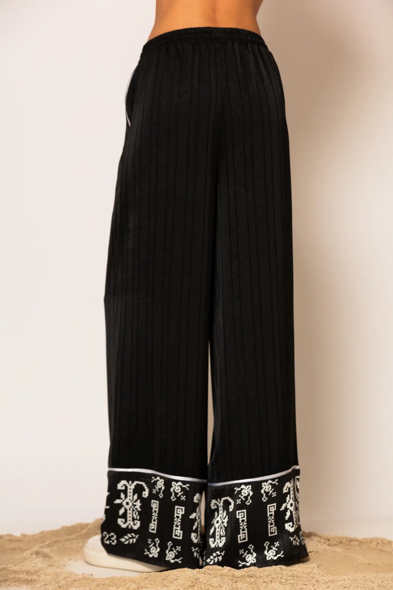 LSF 'Semedaki' Logo Print Wide Leg Pants