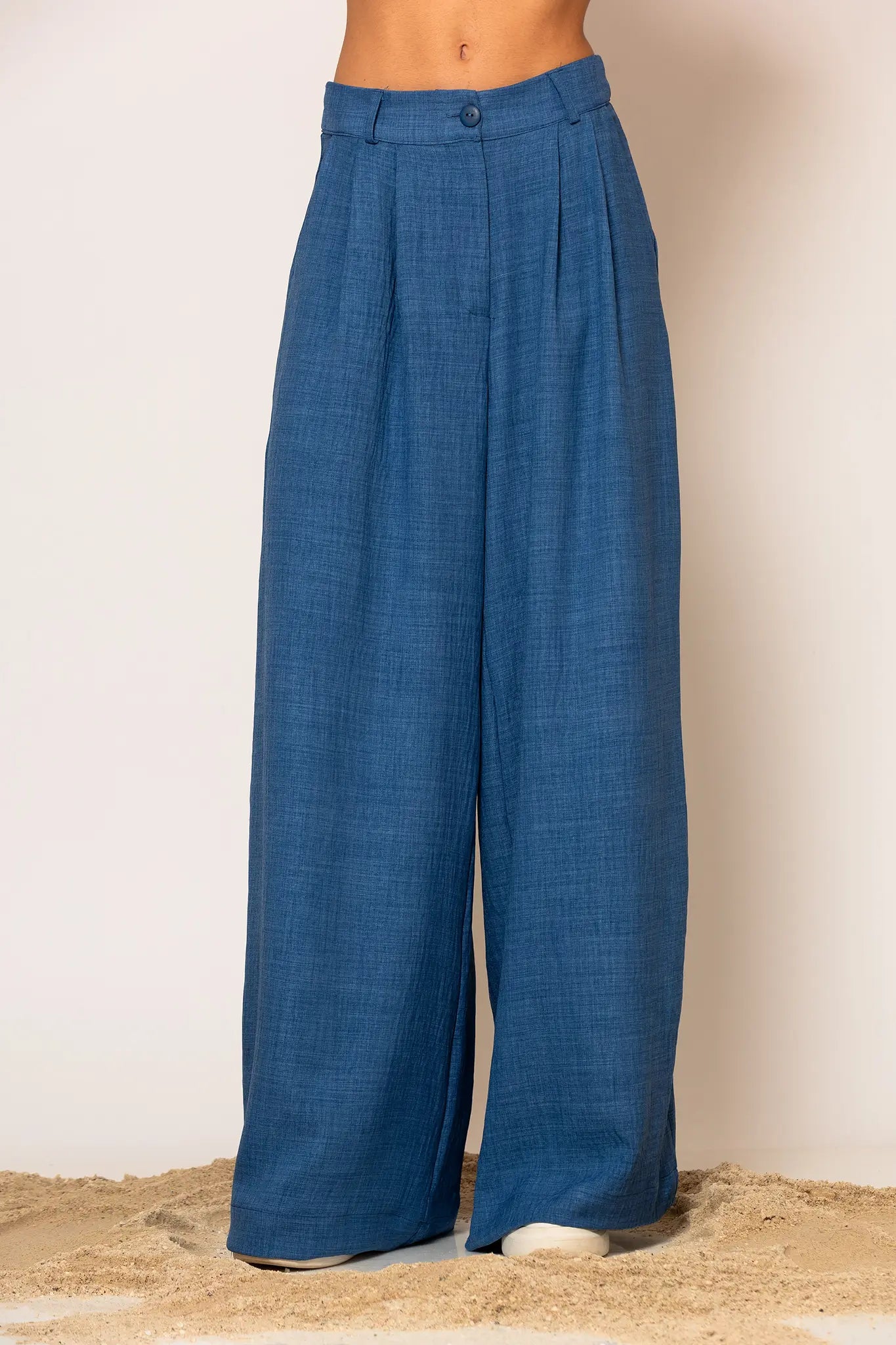 LSF “Akrogialia” Pleated Wide leg pants