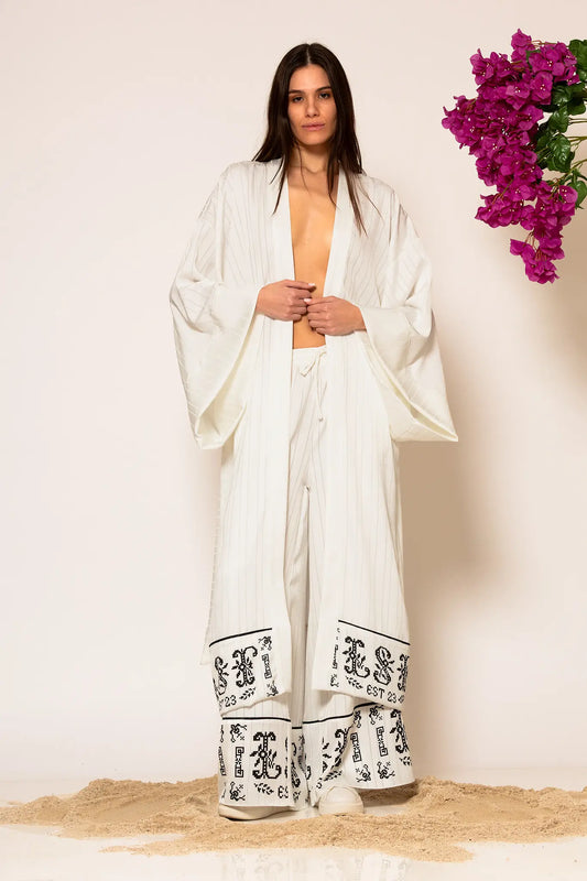 LSF 'Semedaki' Long Satin Κimono