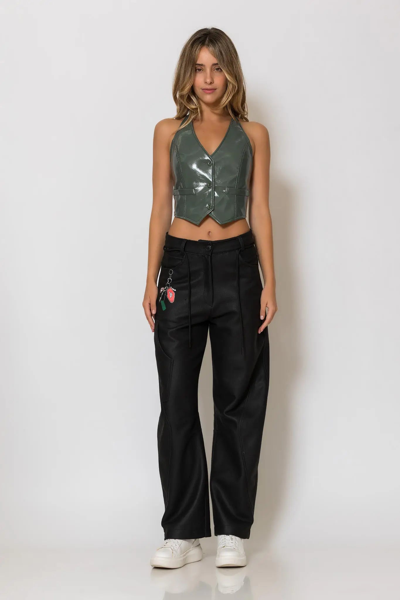 Baggy print cargo pants