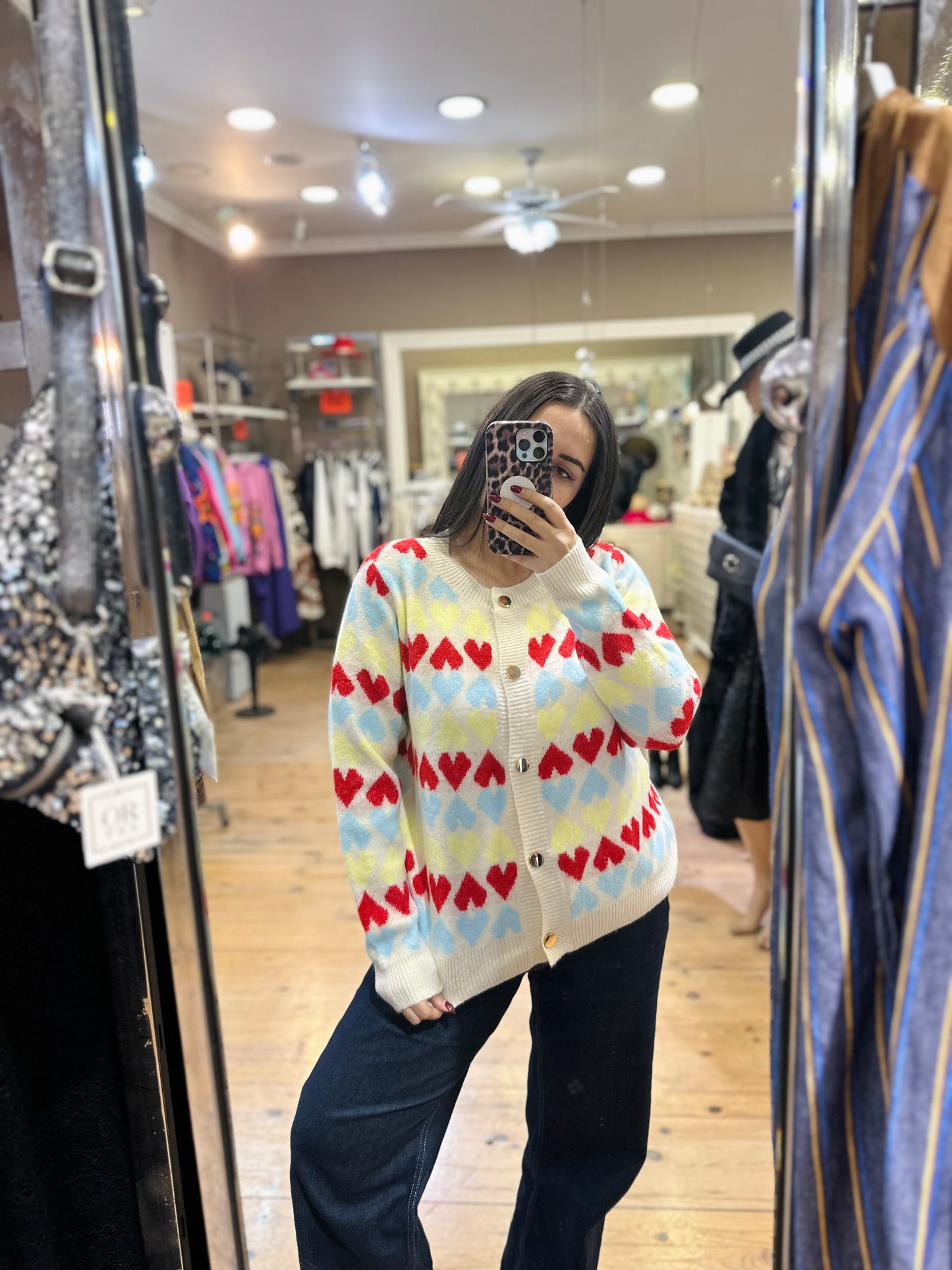 Heart Pattern Cardigan