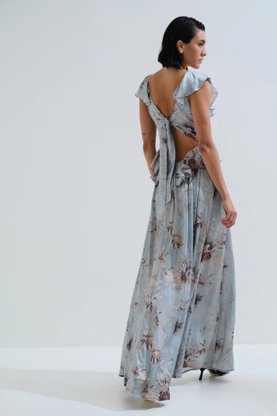 Maxi dress bow tie