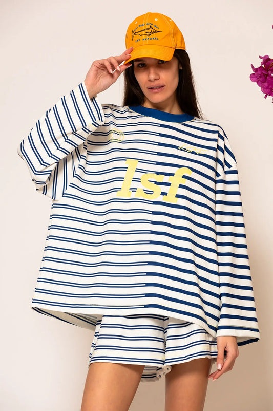 LSF Striped blouse with logo print