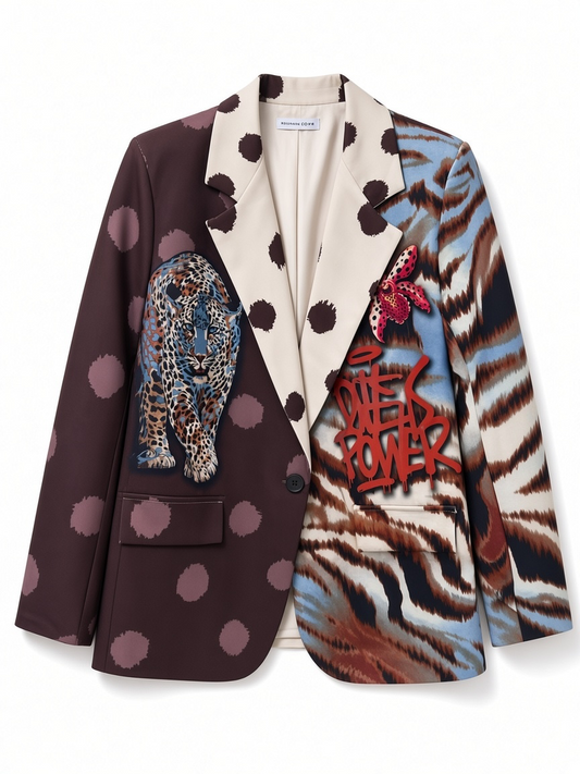 Leopard & Zebra Print Statement Blazer