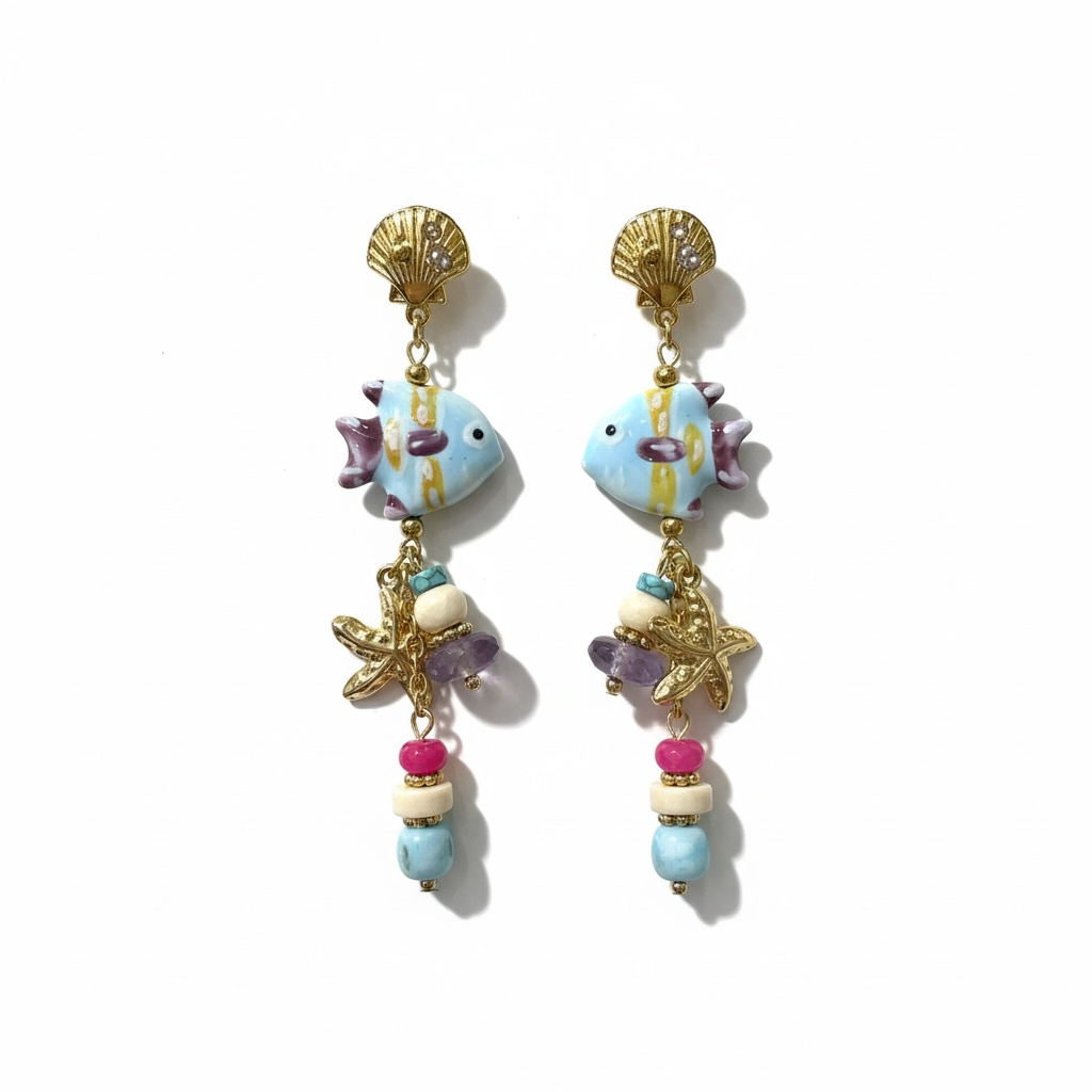 Ocean Fantasy Drop Earrings – Multi